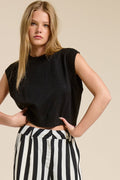 Cropped Knit Sweater Vest
