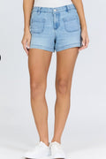 Dear John Carlisle High Rise Patch Pocket Shorts | Eclipse