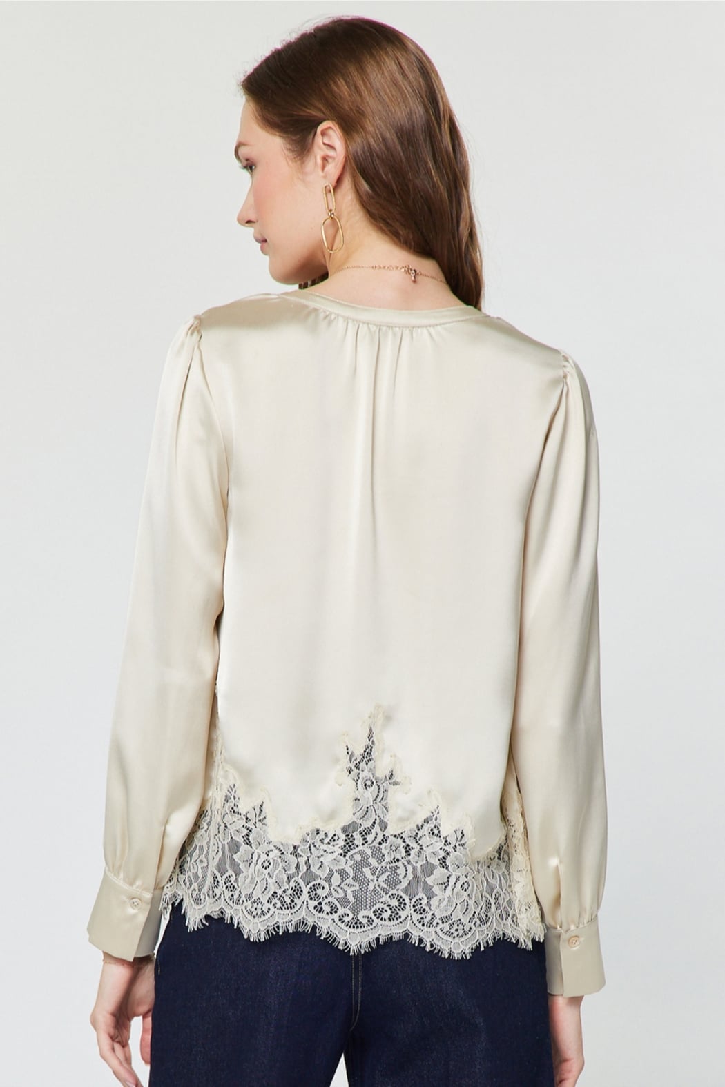 Debbie Lace Hem Blouse