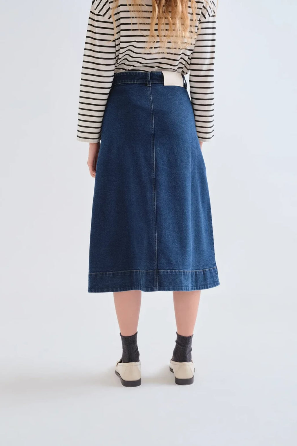 Denim Embroidered Skirt