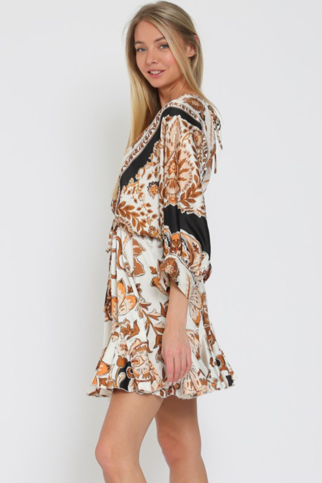 Dolman Sleeve Boarder Print