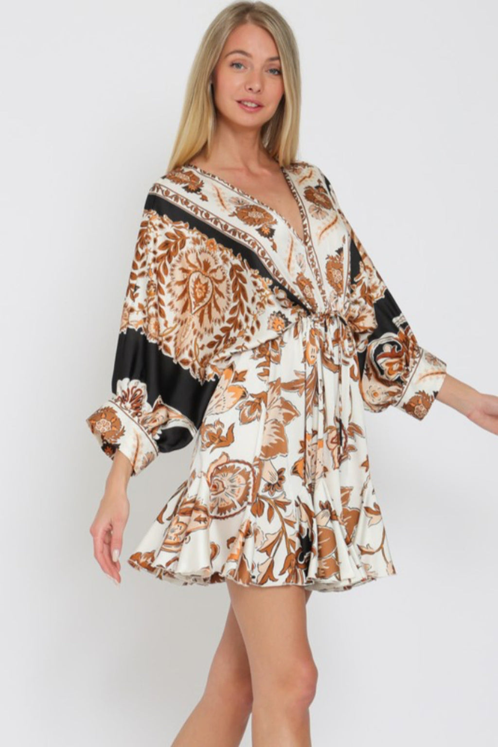 Dolman Sleeve Boarder Print