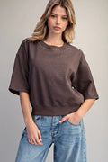 Top, Grommet Sweatshirt