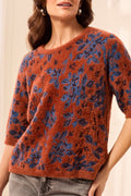 Elbow Sleeve Crew Neck Sweater