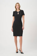 Embellished Bow Neckline Sheath Dress