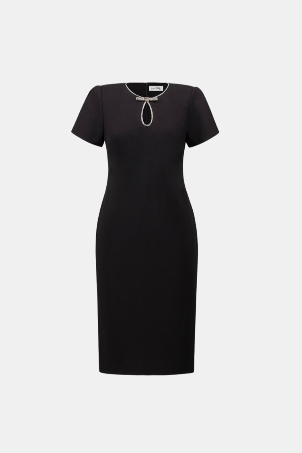 Embellished Bow Neckline Sheath Dress