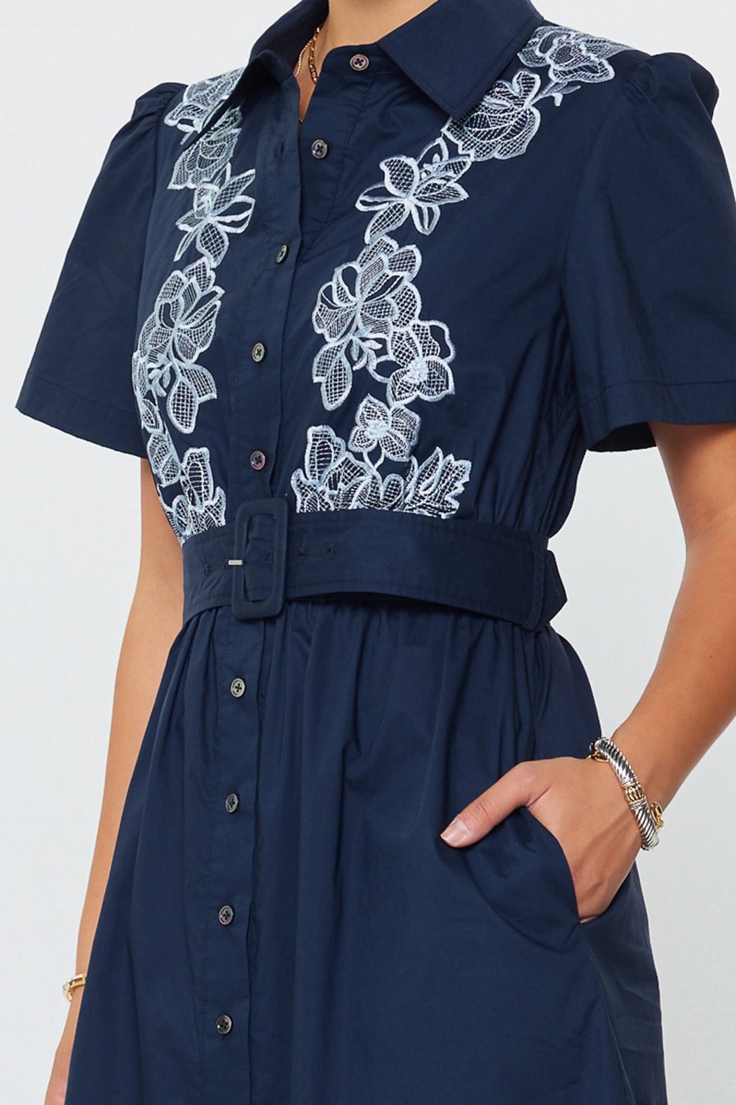 Embroidered Midi Dress