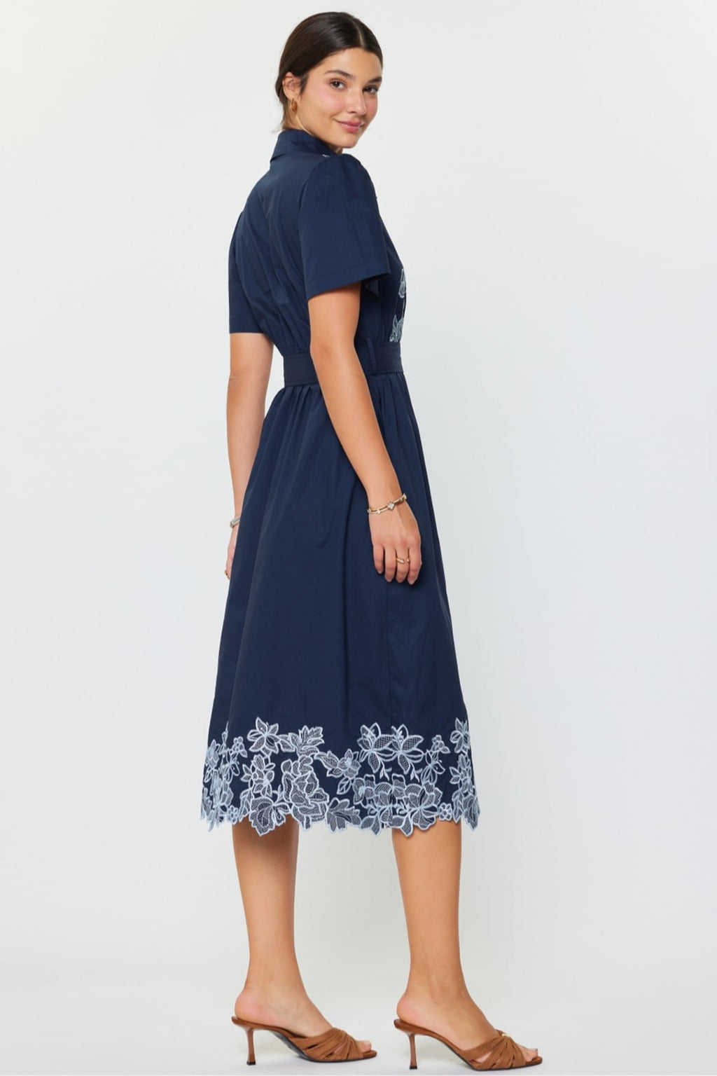 Embroidered Midi Dress