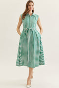 Tristen Striped Midi Dress