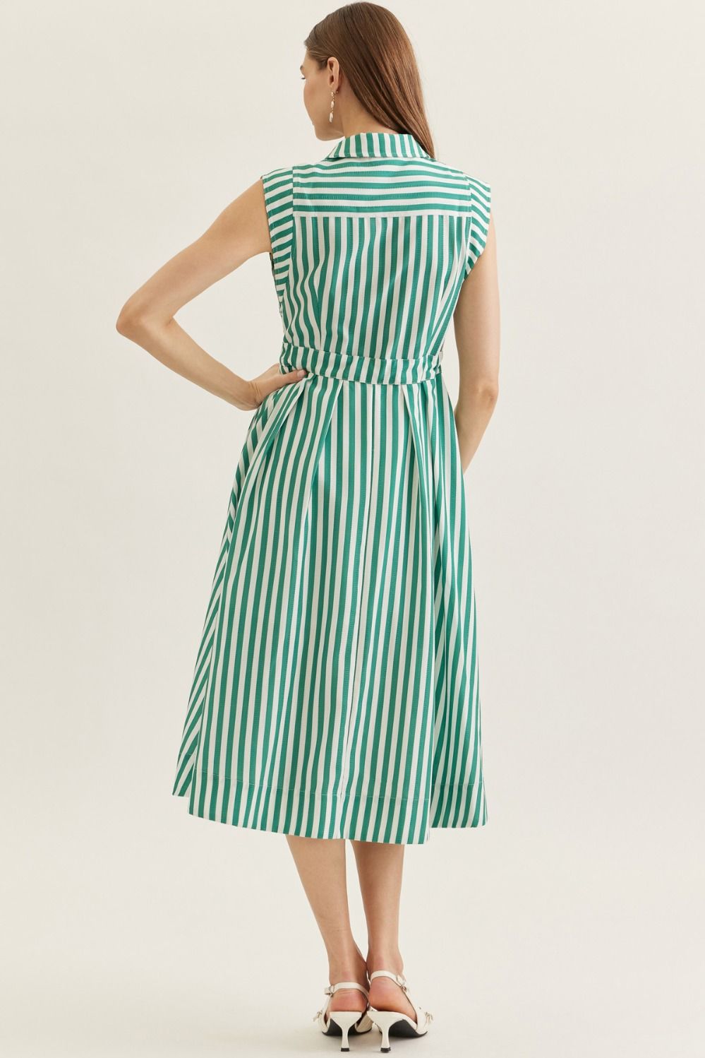 Tristen Striped Midi Dress