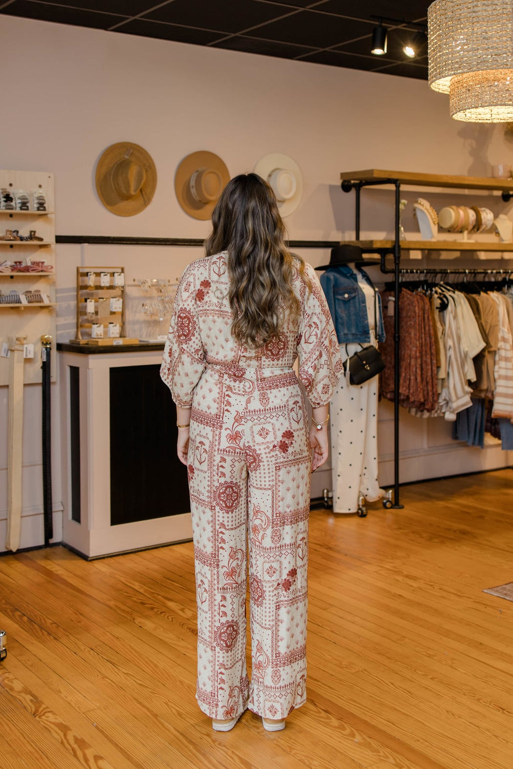 Floral Print Kimono Style Jumpsuit