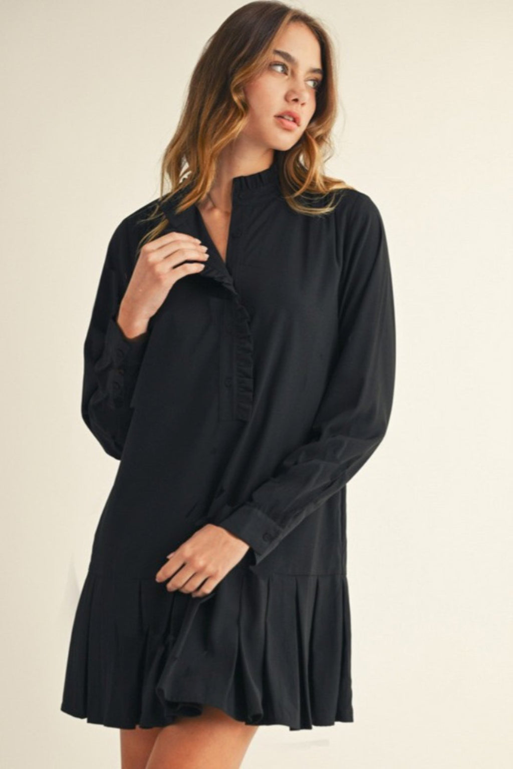 Flounce Tie Waist Dress