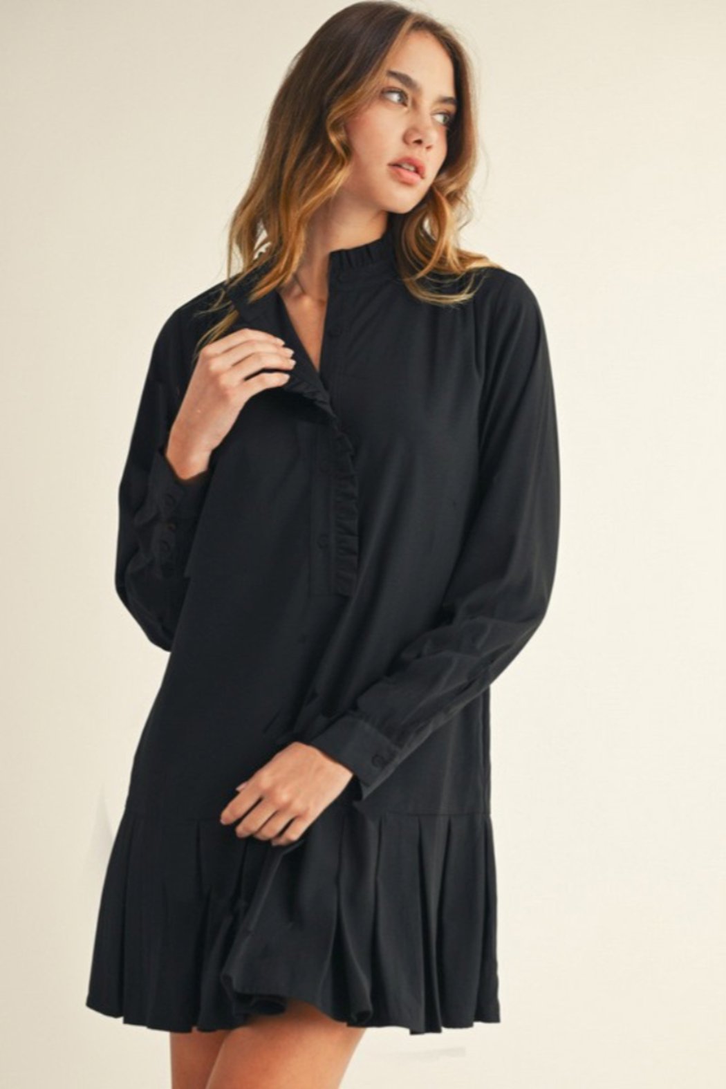 Flounce Tie Waist Dress