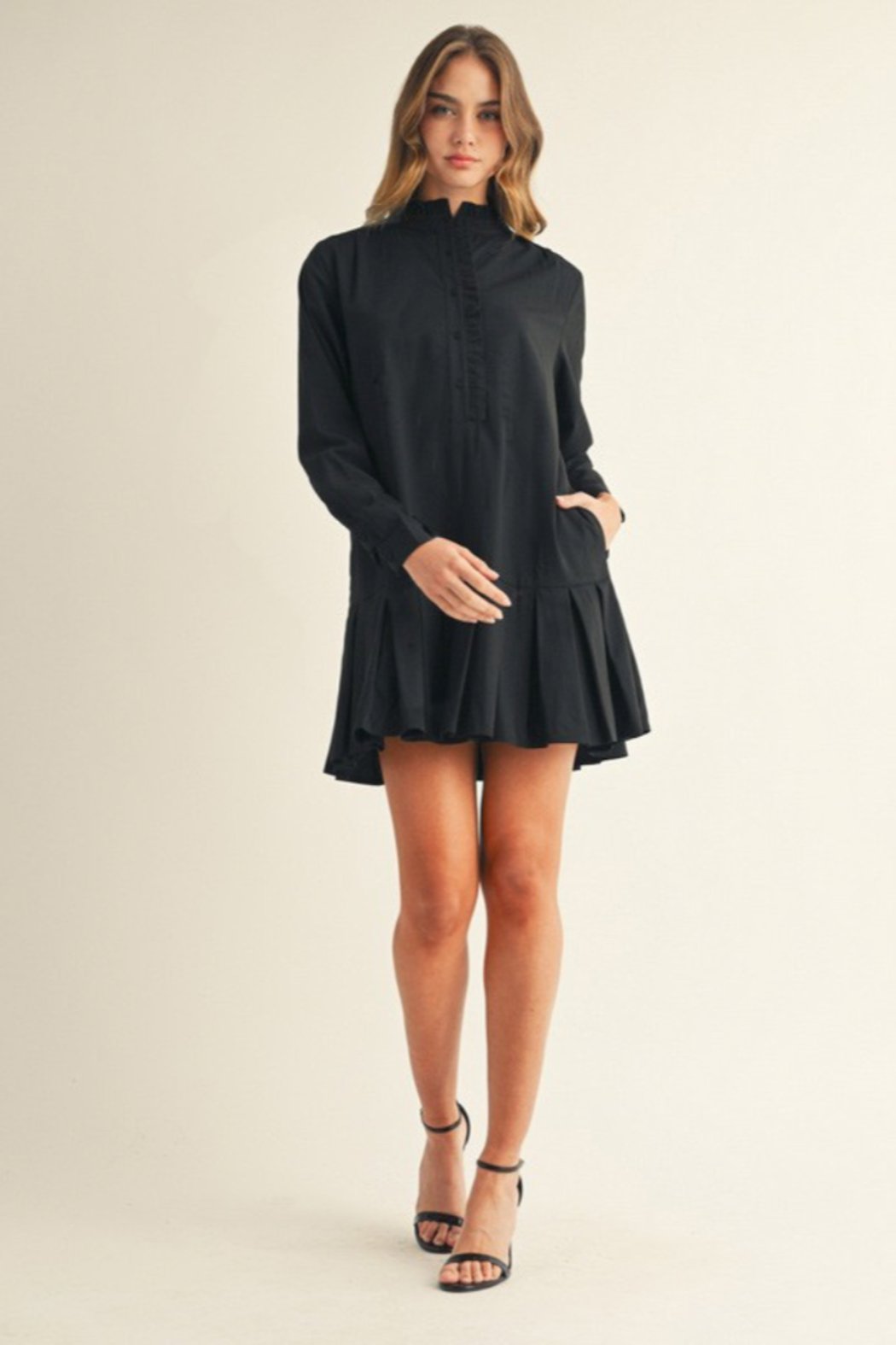 Flounce Tie Waist Dress