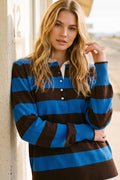 Game Day Collared Stripe Sweater