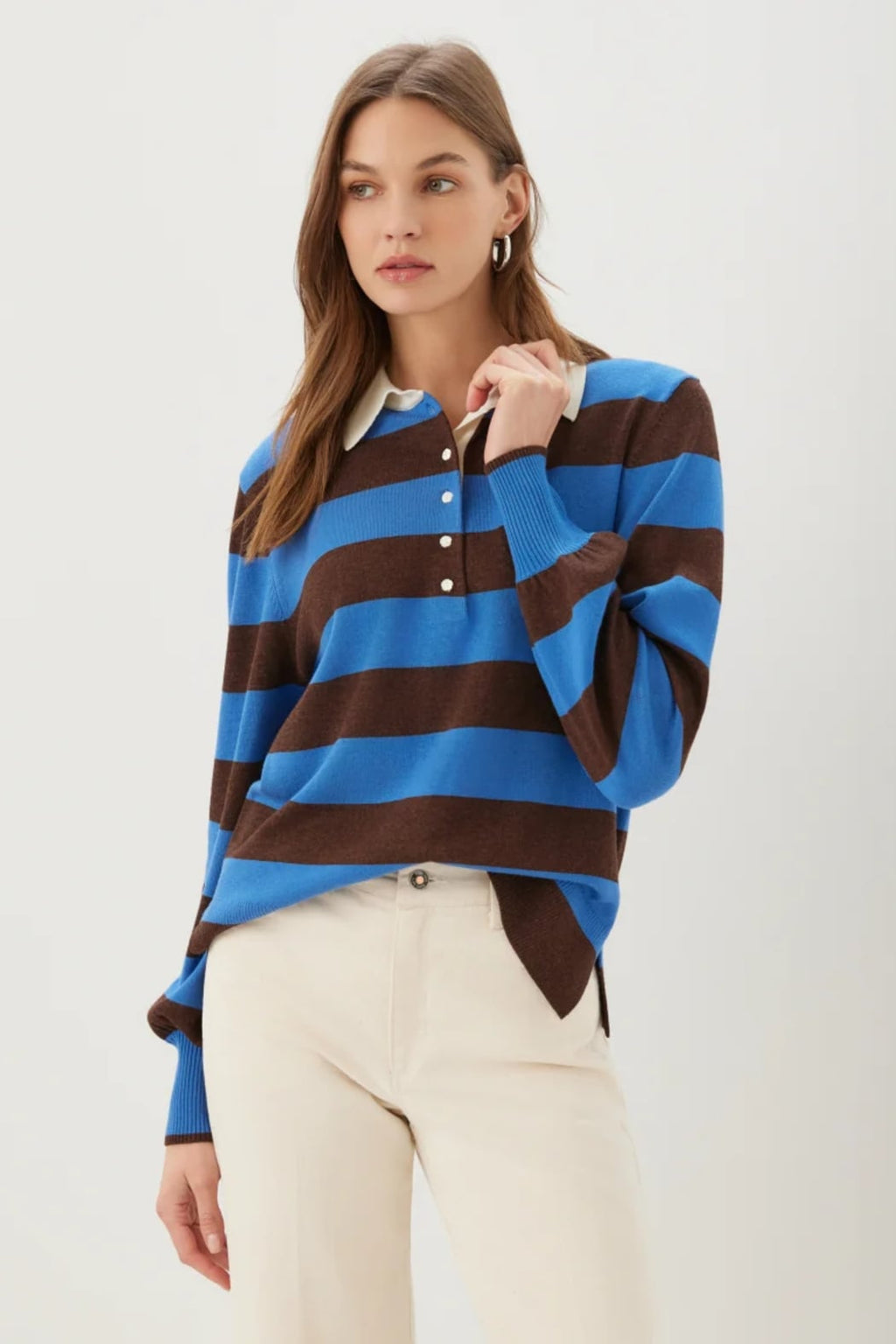 Game Day Collared Stripe Sweater