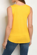 Sleevless Yellow Top