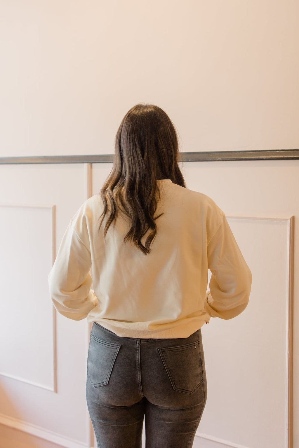 Heart Shape Patchwork Detailed Sweatshirt