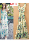 Boho Summer Maxi Dress Beige Dress With Butterflies Summer Dresses For Women Relaxed Fit
