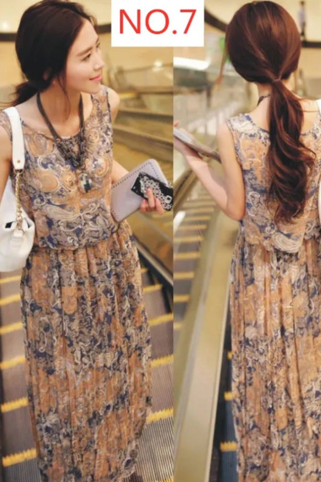 Boho Summer Maxi Dress Orange Floral Dress Summer Dresses For Women Relaxed Fit