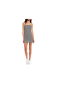 Originality Spaghetti Strap Checkered Mini Dress Black & Ivory Mini Dress