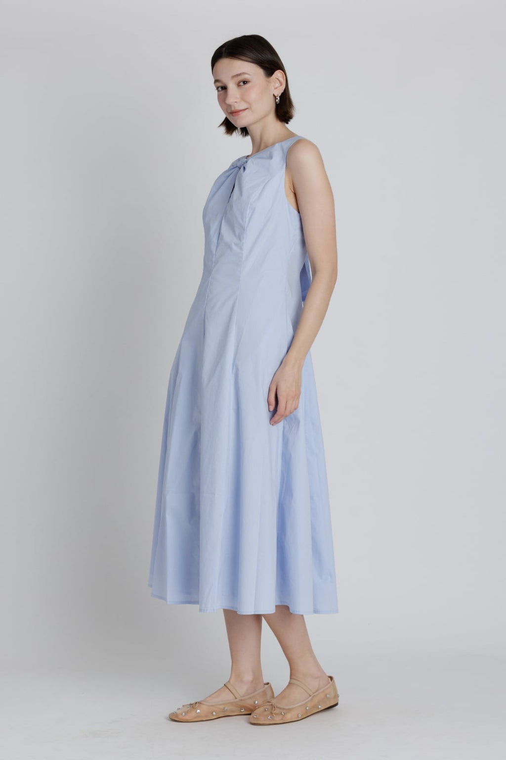 Keyhole Knot Midi Dress