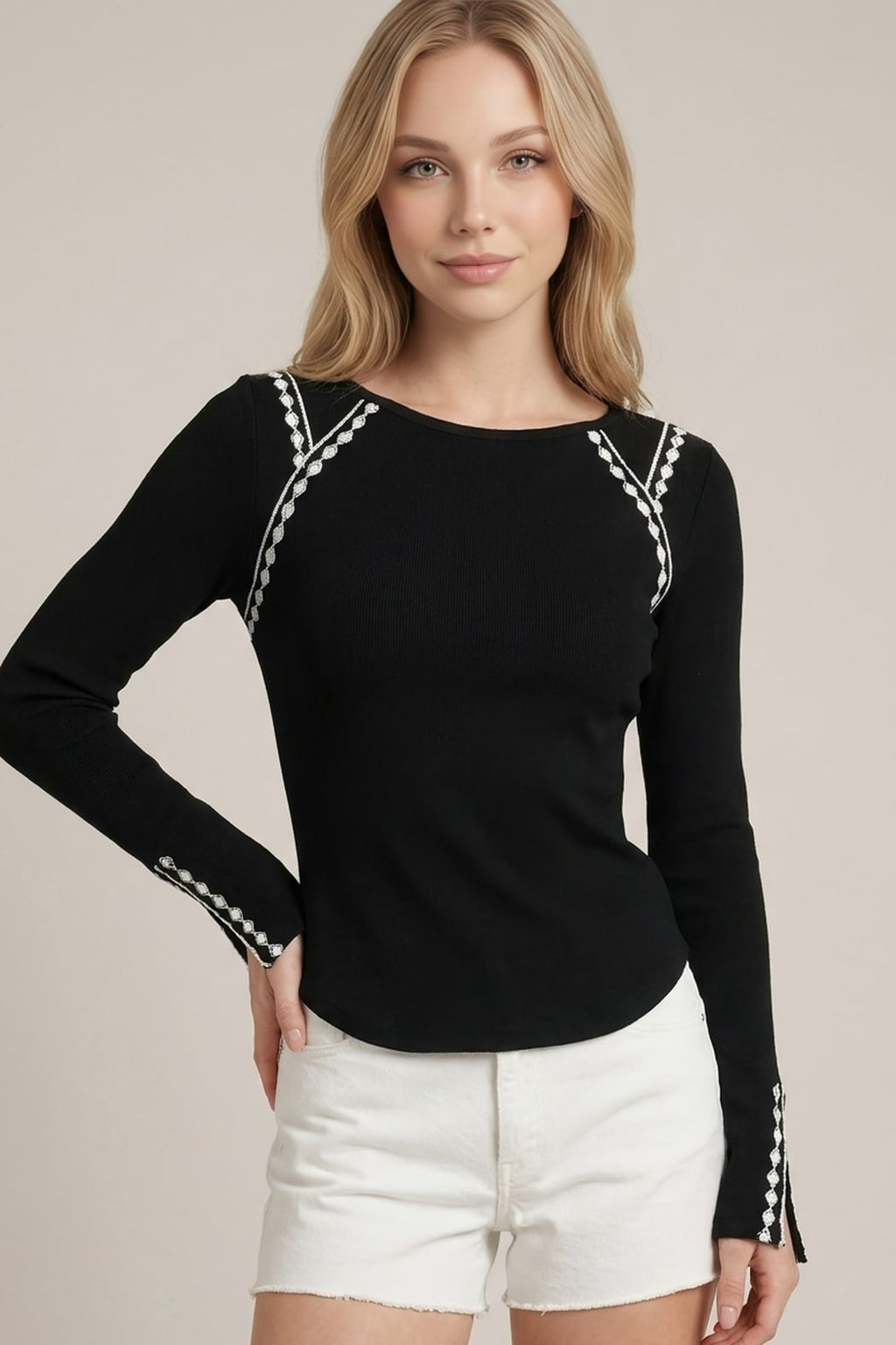 Lace Trim Top