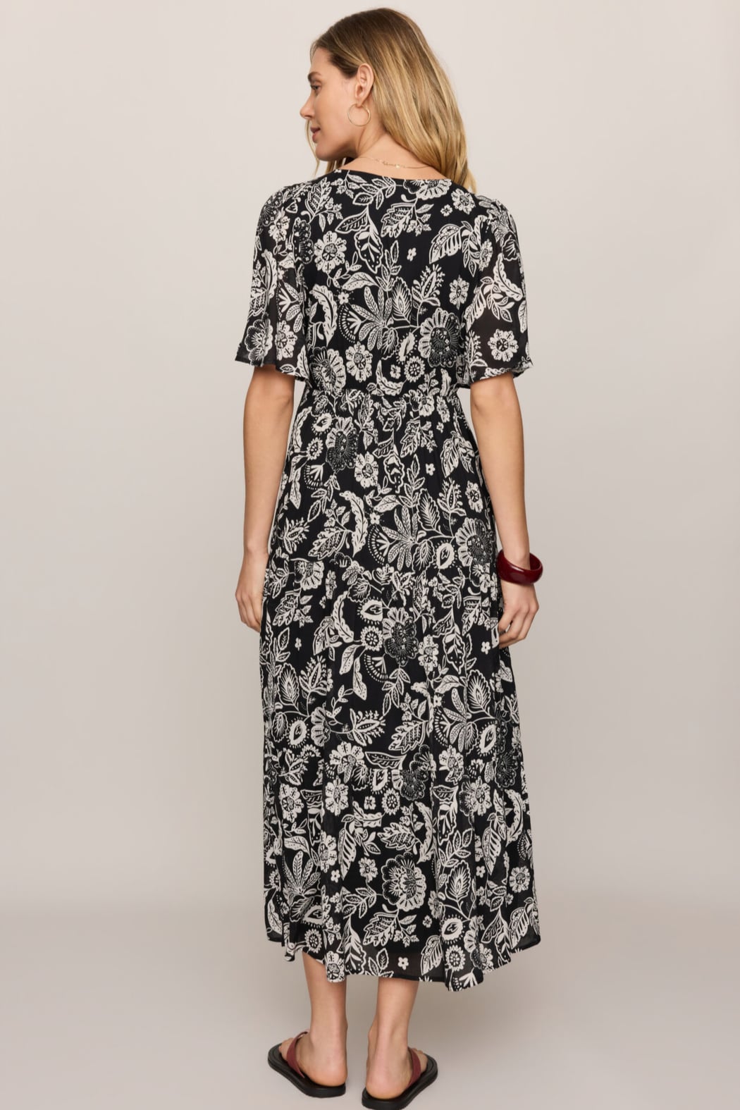 Lacey Floral Midi Dress