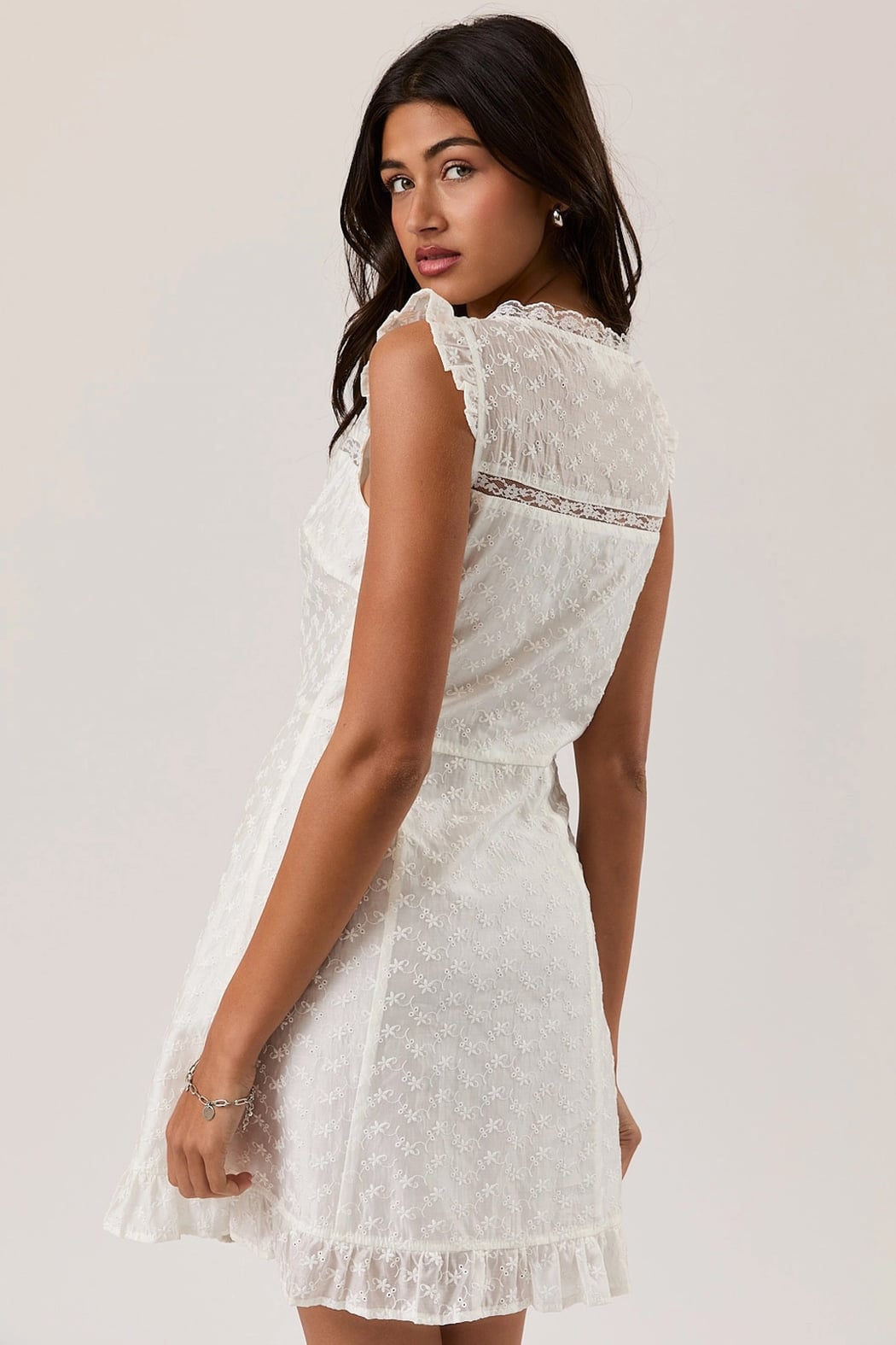 Brynn Lace Trim Mini Dress