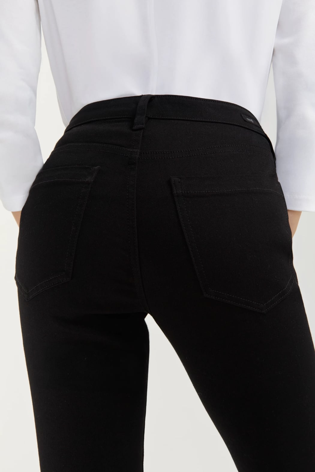 Liverpool Bobbie Baby Boot Jean | 32" inseam | Black Rinse