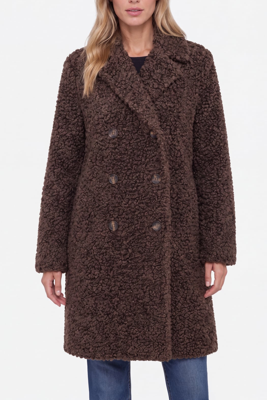 Liverpool Double Breasted Trench Coat in Teddy Brown