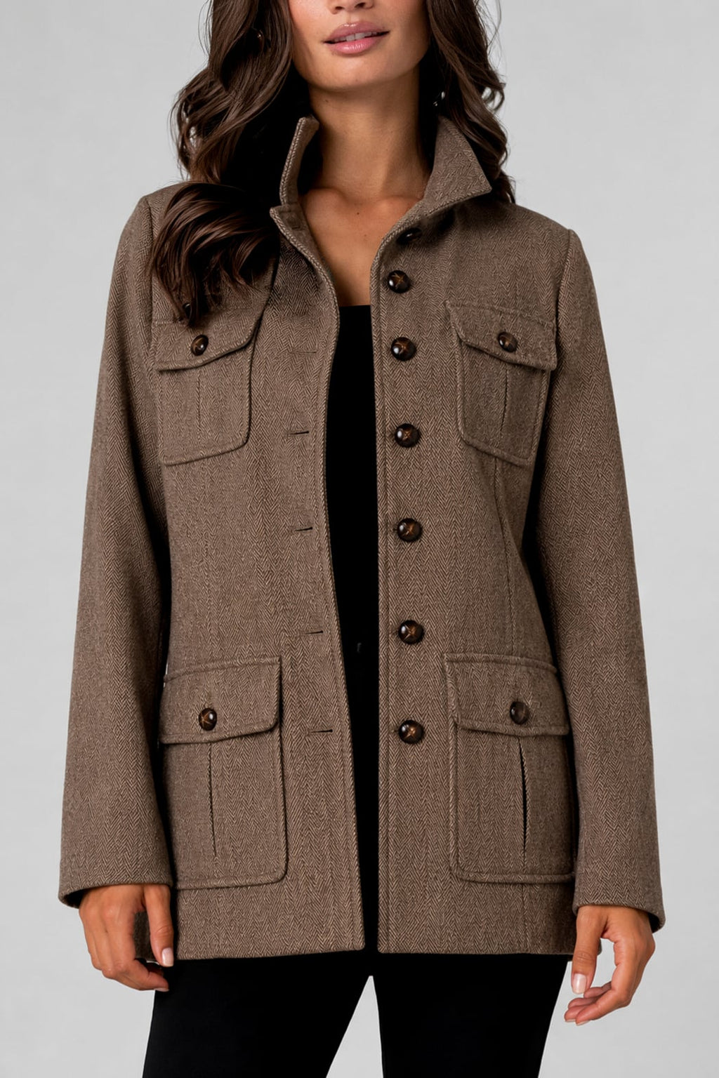 Liverpool Madison Funnel Neck Field Jacket | Chestnut