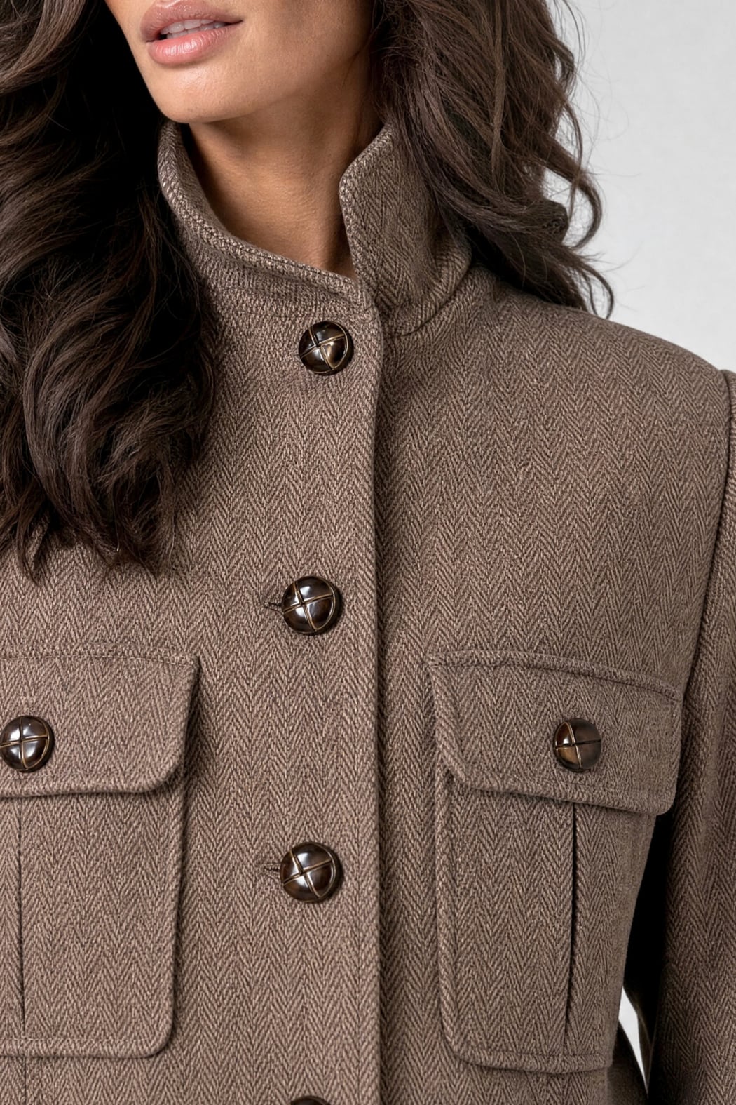 Liverpool Madison Funnel Neck Field Jacket | Chestnut