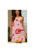 Lobster Print Sleeveless linen Dress