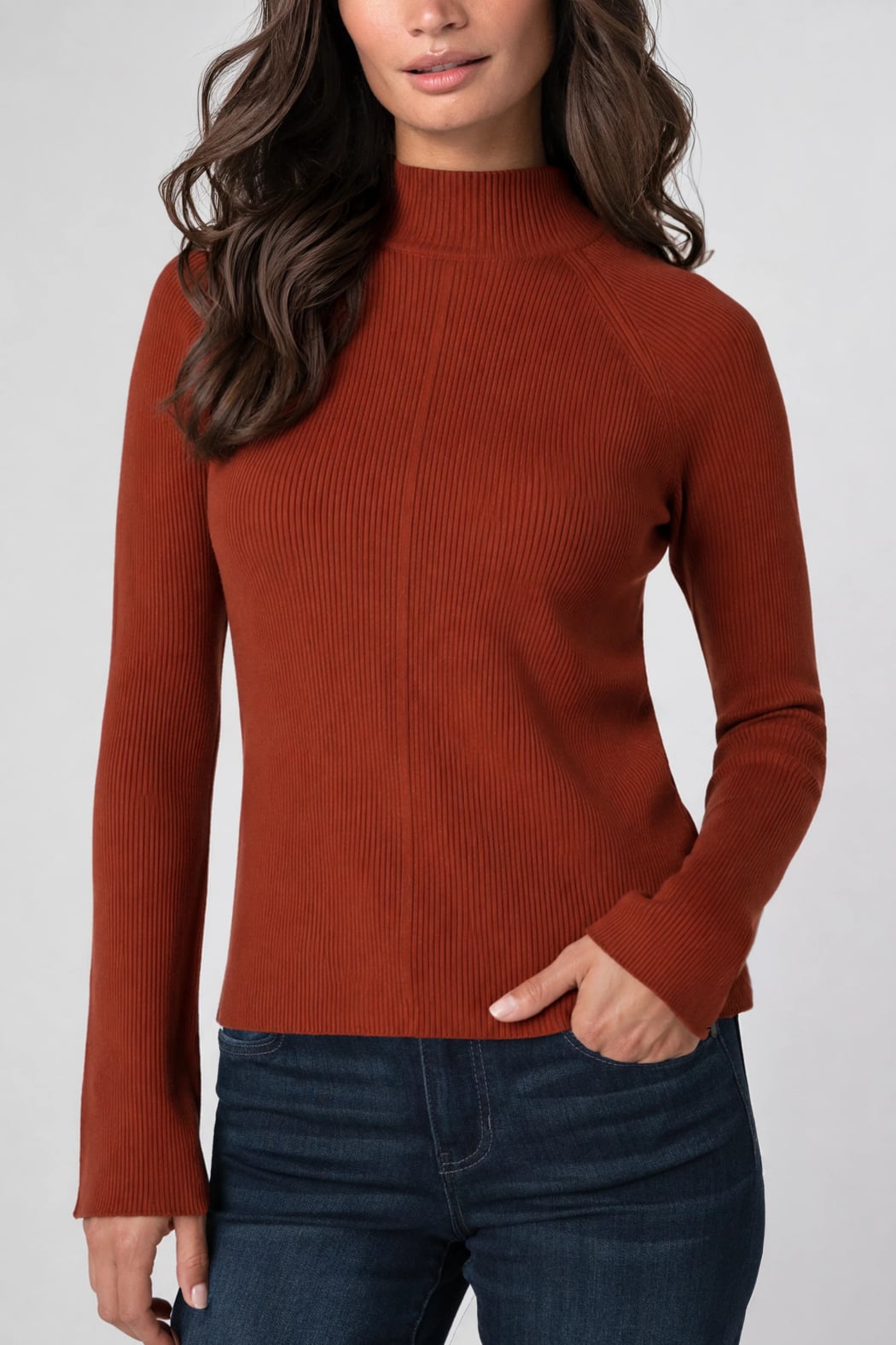 Long Sleeve Flare Turtleneck
