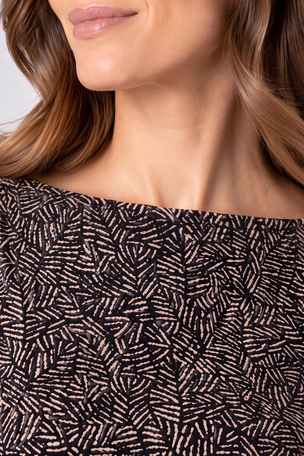 Long Sleeve Jewel Neck Top