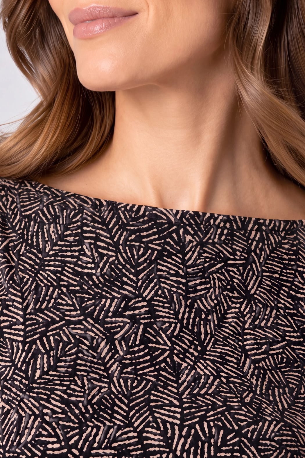Long Sleeve Jewel Neck Top