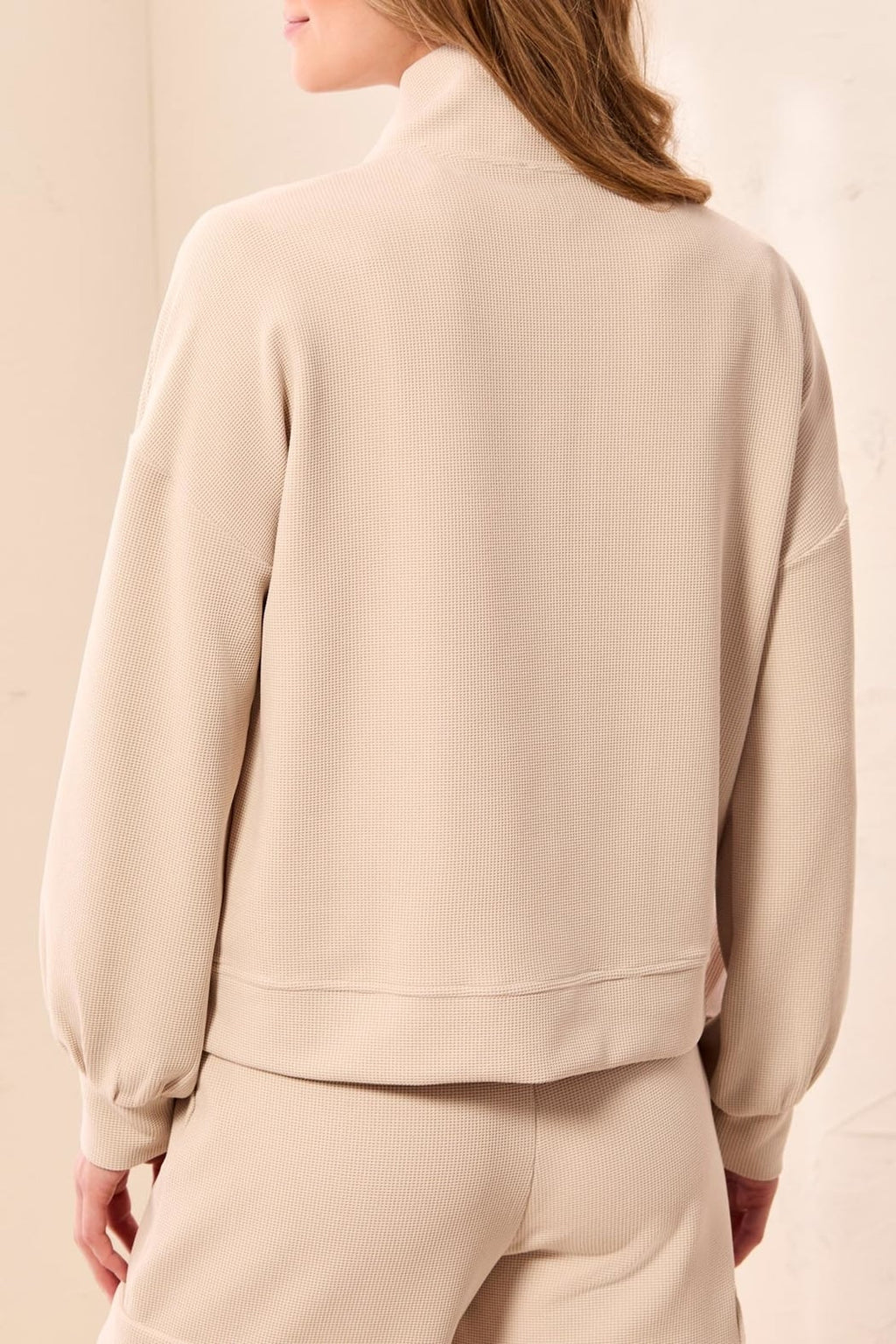 Long Sleeve Mock Neck Zip Front Knit Cardigan