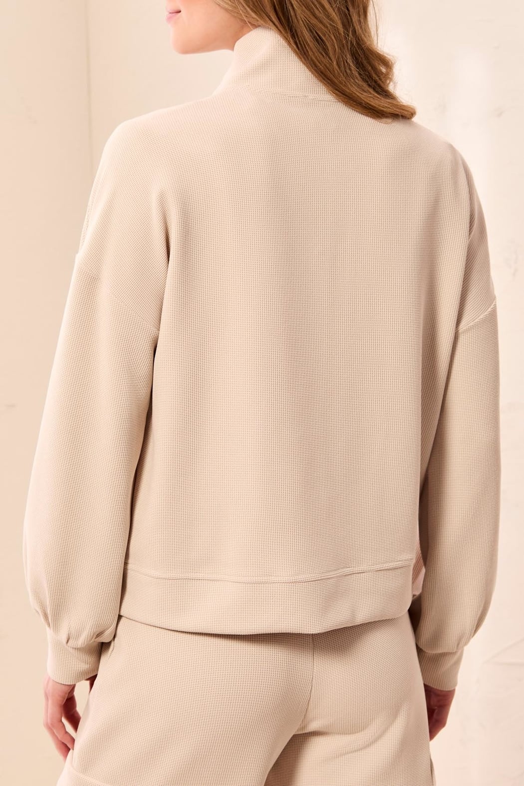 Long Sleeve Mock Neck Zip Front Knit Cardigan