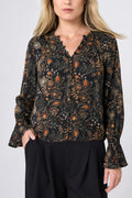 Long Sleeve Woven Blouse