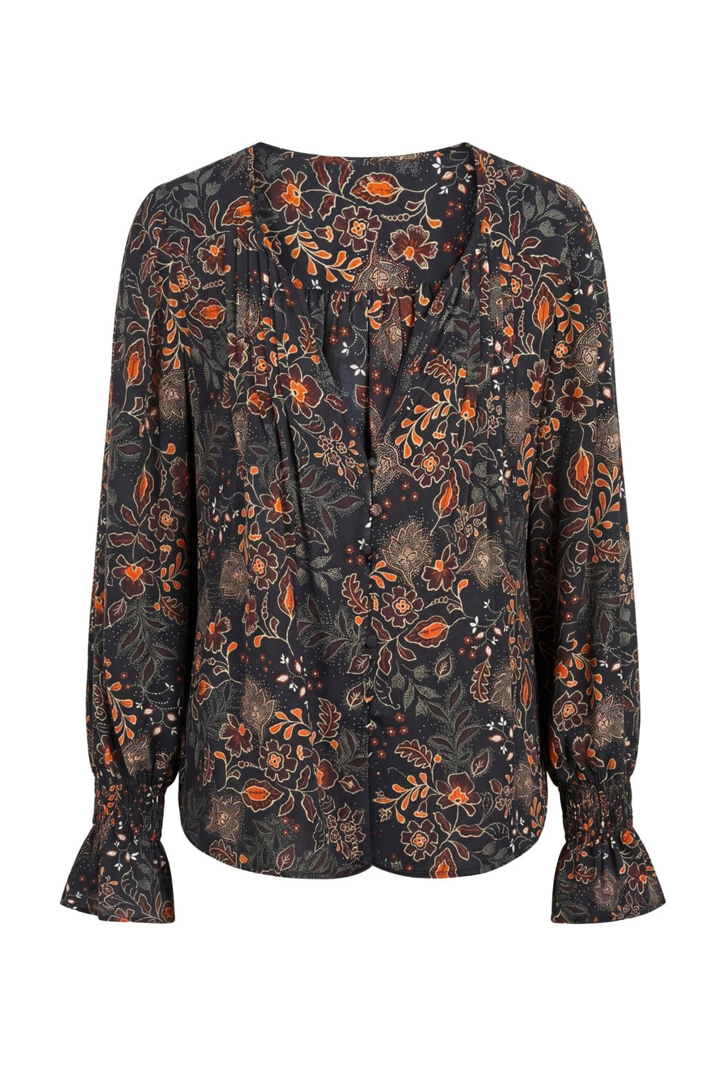 Long Sleeve Woven Blouse