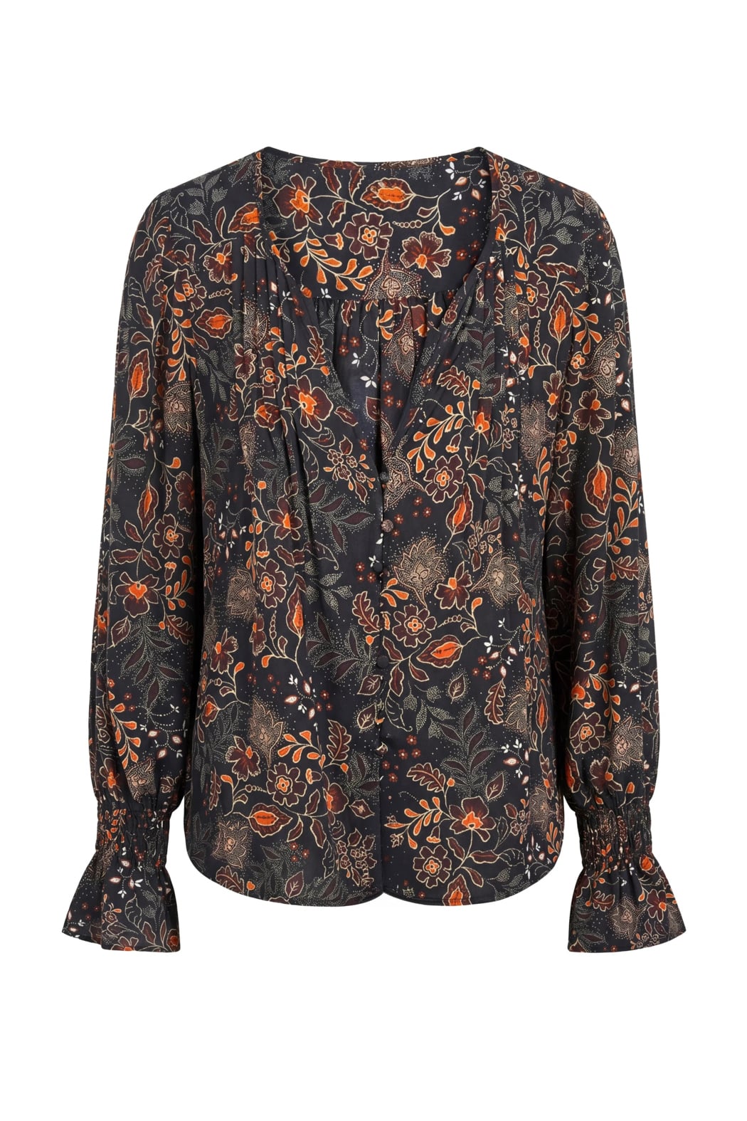 Long Sleeve Woven Blouse