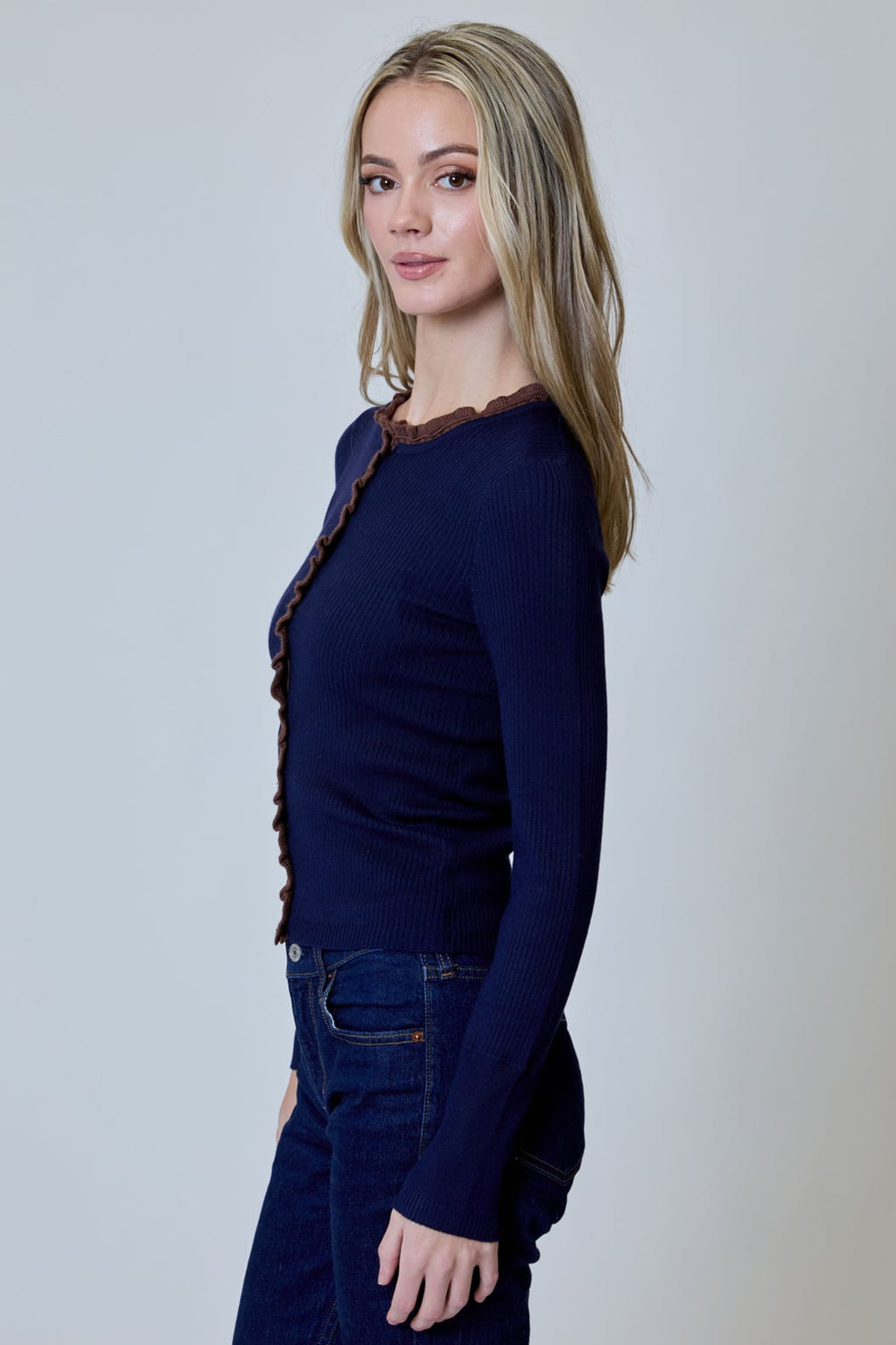 Manda Ruffle Cardigan