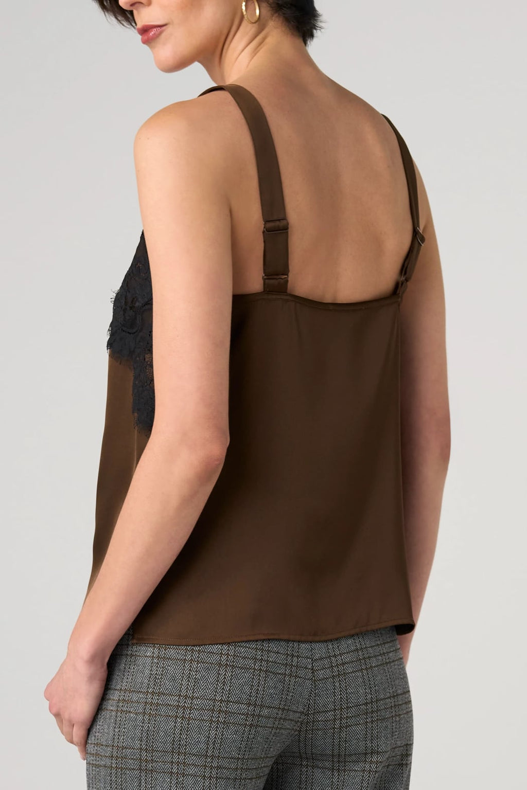Marley Sleeveless Woven Top with Lace Trim