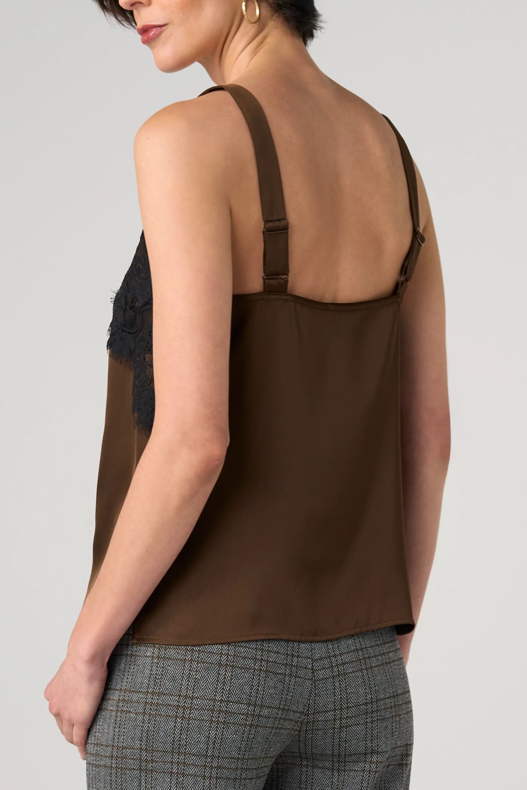 Marley Sleeveless Woven Top with Lace Trim