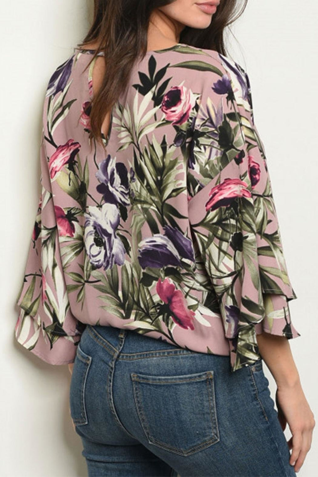 Mauve Floral Top