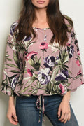 Mauve Floral Top