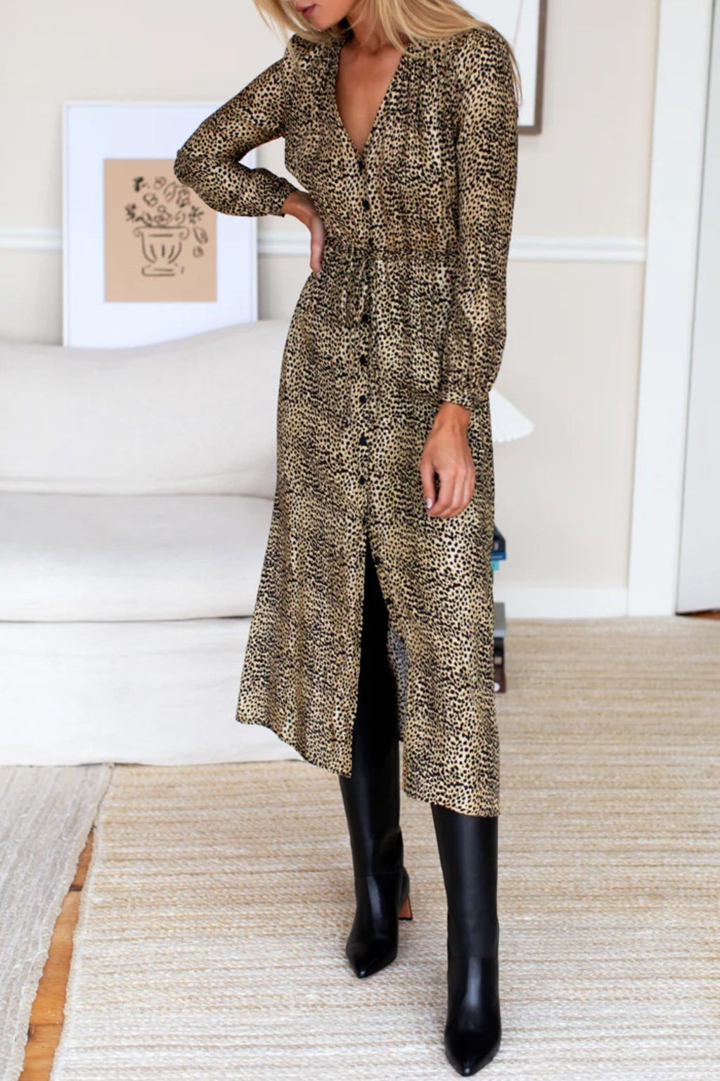 May Silk Cheetah Dress
