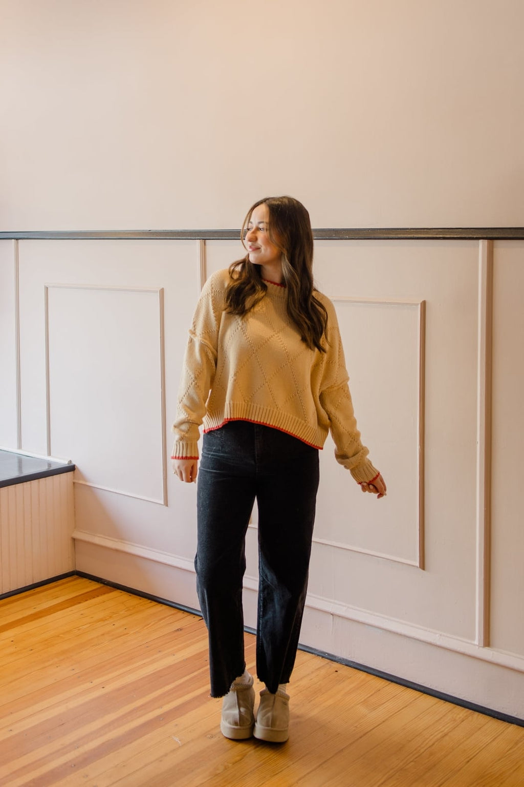 Mineral Wash Wide Leg Corduroy Pants
