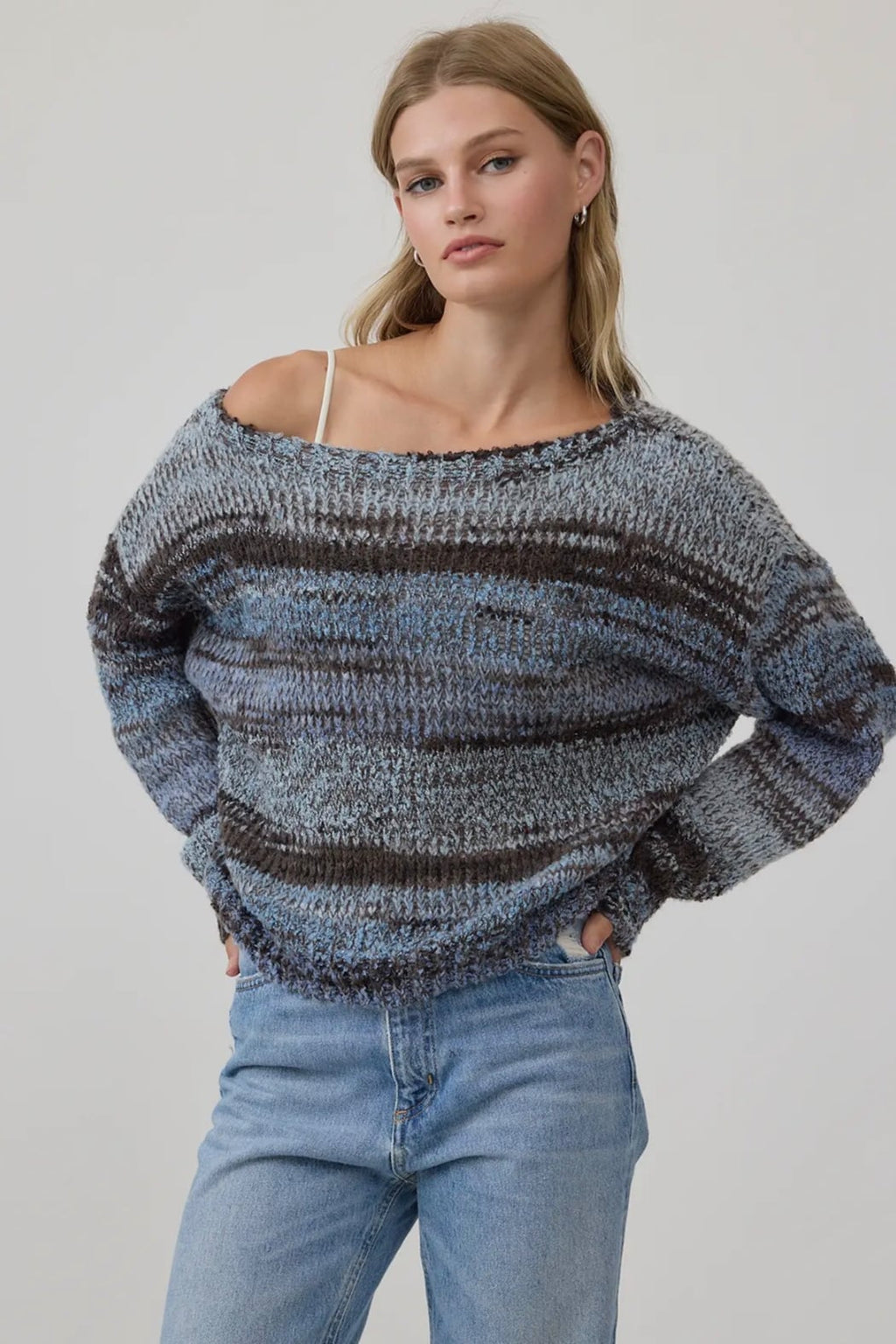 OMBRE STRIPE SWEATER